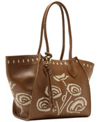 Arezzo Alba Medium Leather Zipper Tote Bag