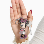 DISNEY® Minnie Mouse Crystal Pave Bag Charm Keychain