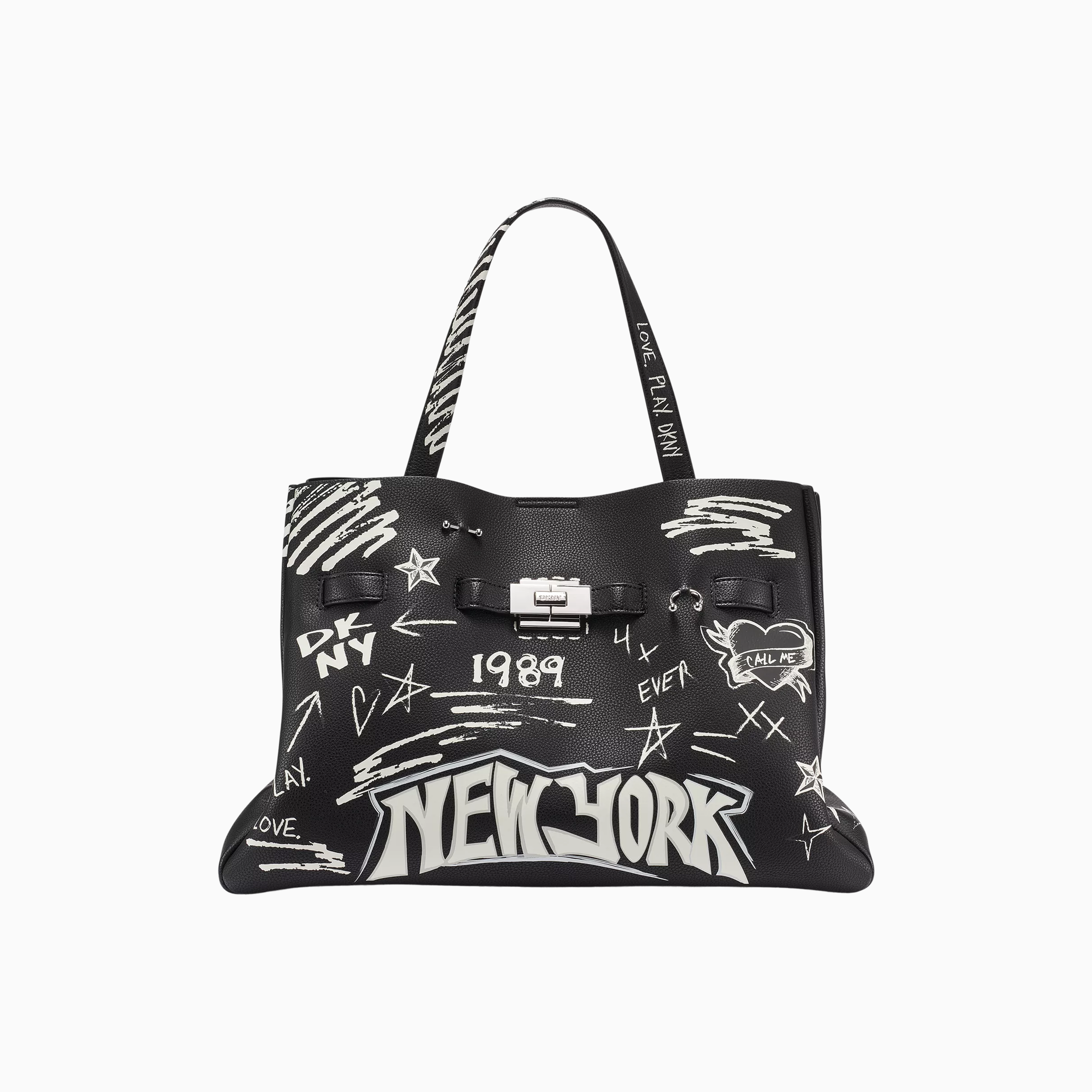 DKNY Bryar Graffiti Large Satchel Bag