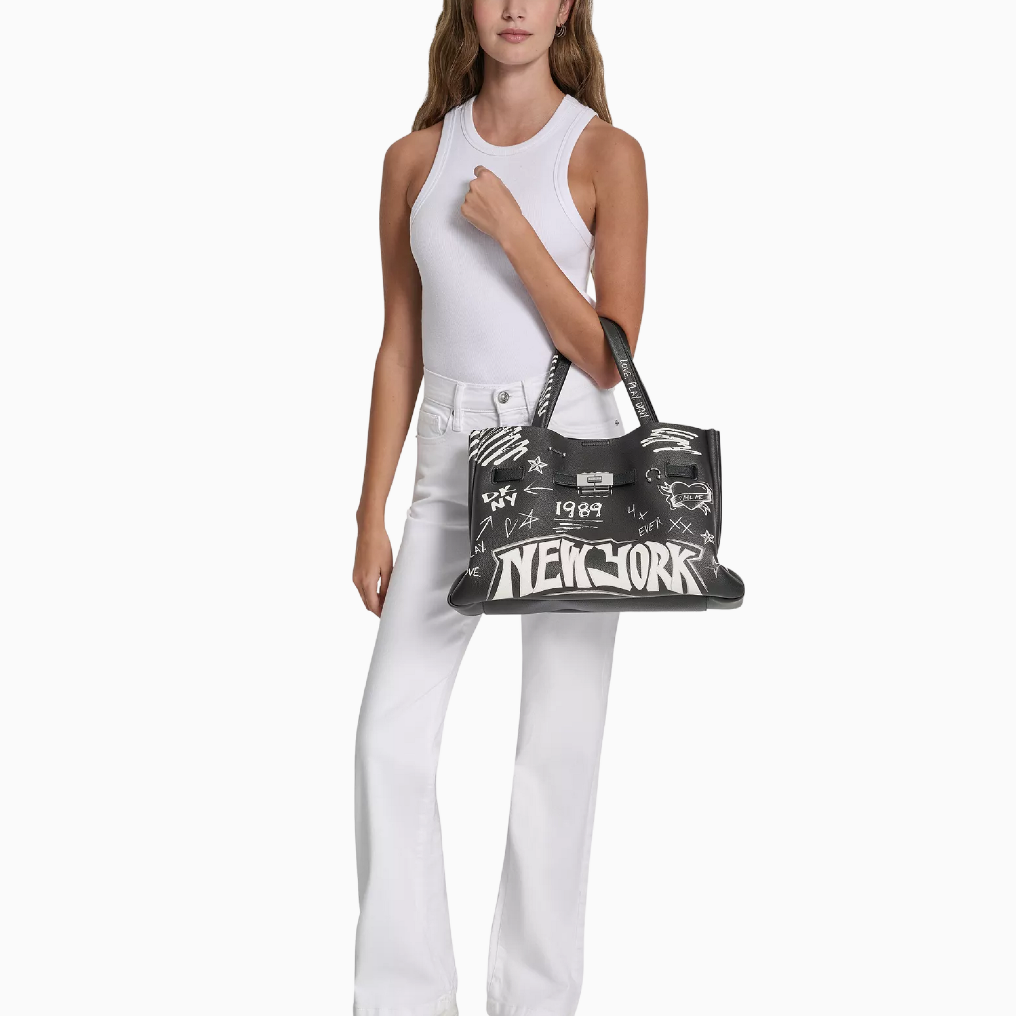 DKNY Bryar Graffiti Large Satchel Bag
