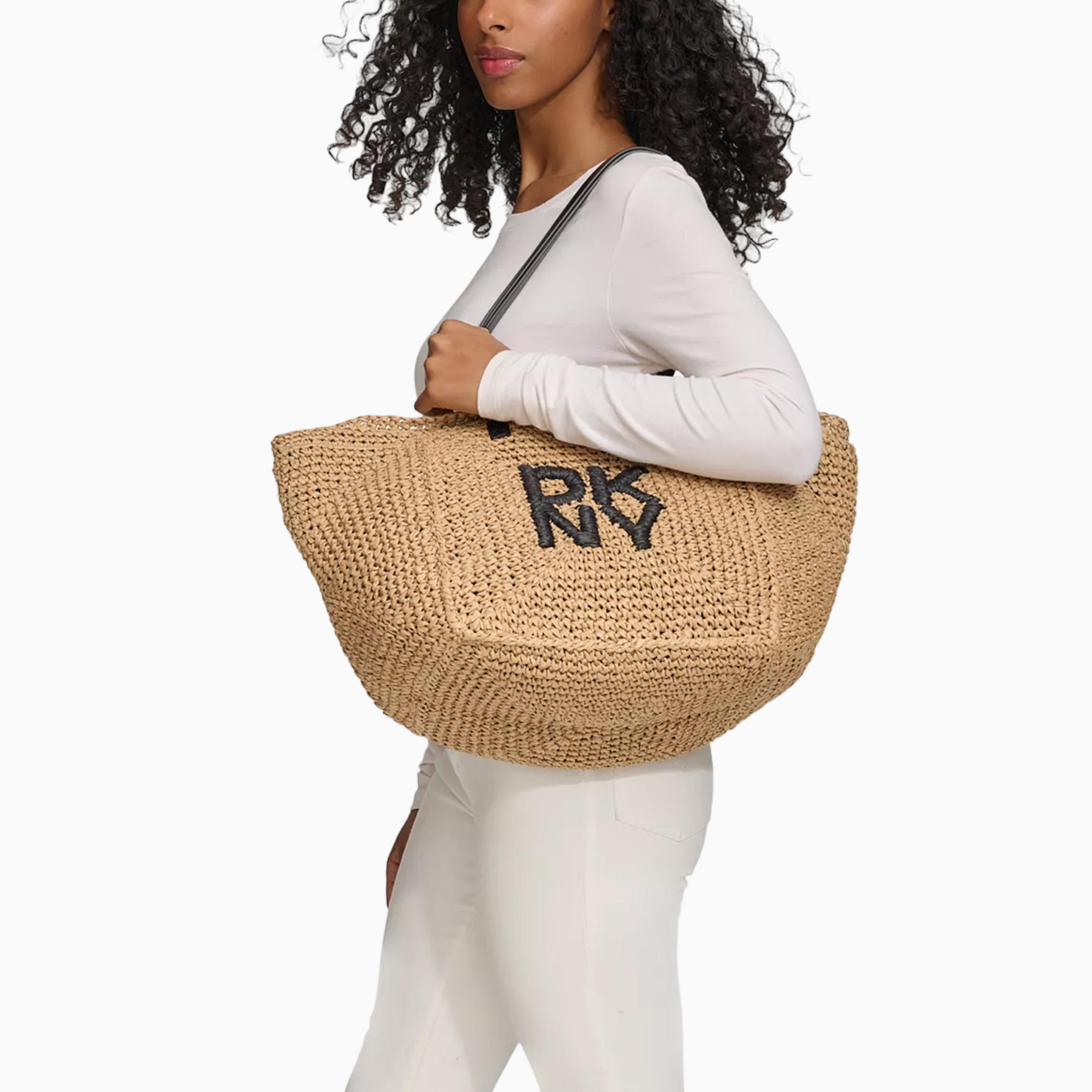 DKNY Paloma Woven Large Tote Handbag