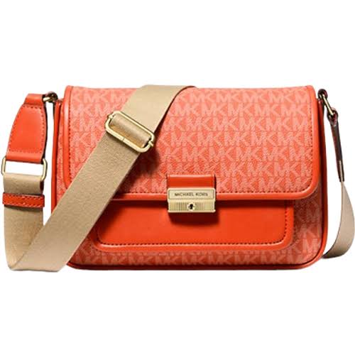 Michael Kors Bradshaw Medium Signature Logo Messenger Bag
