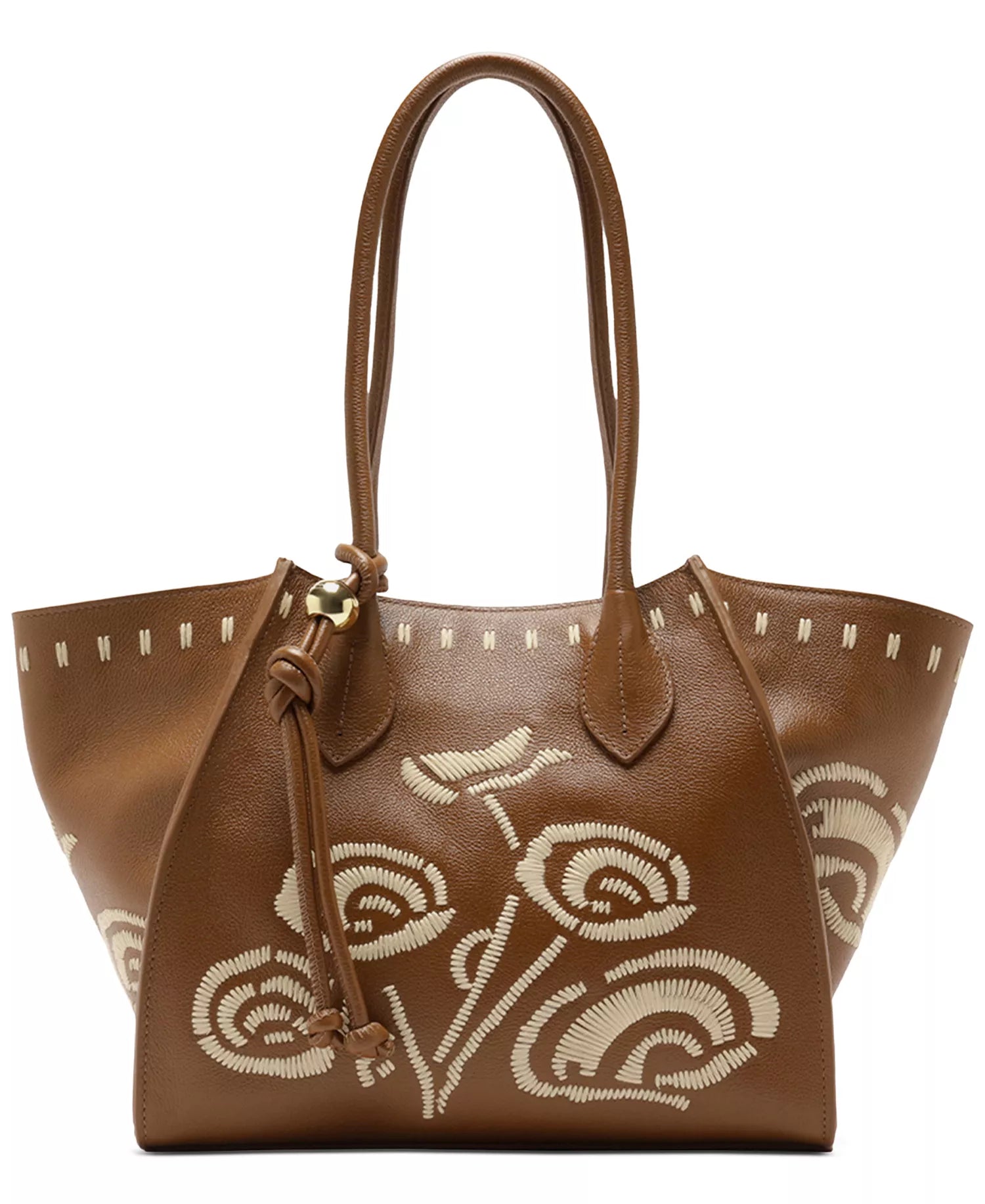 Arezzo Alba Medium Leather Zipper Tote Bag