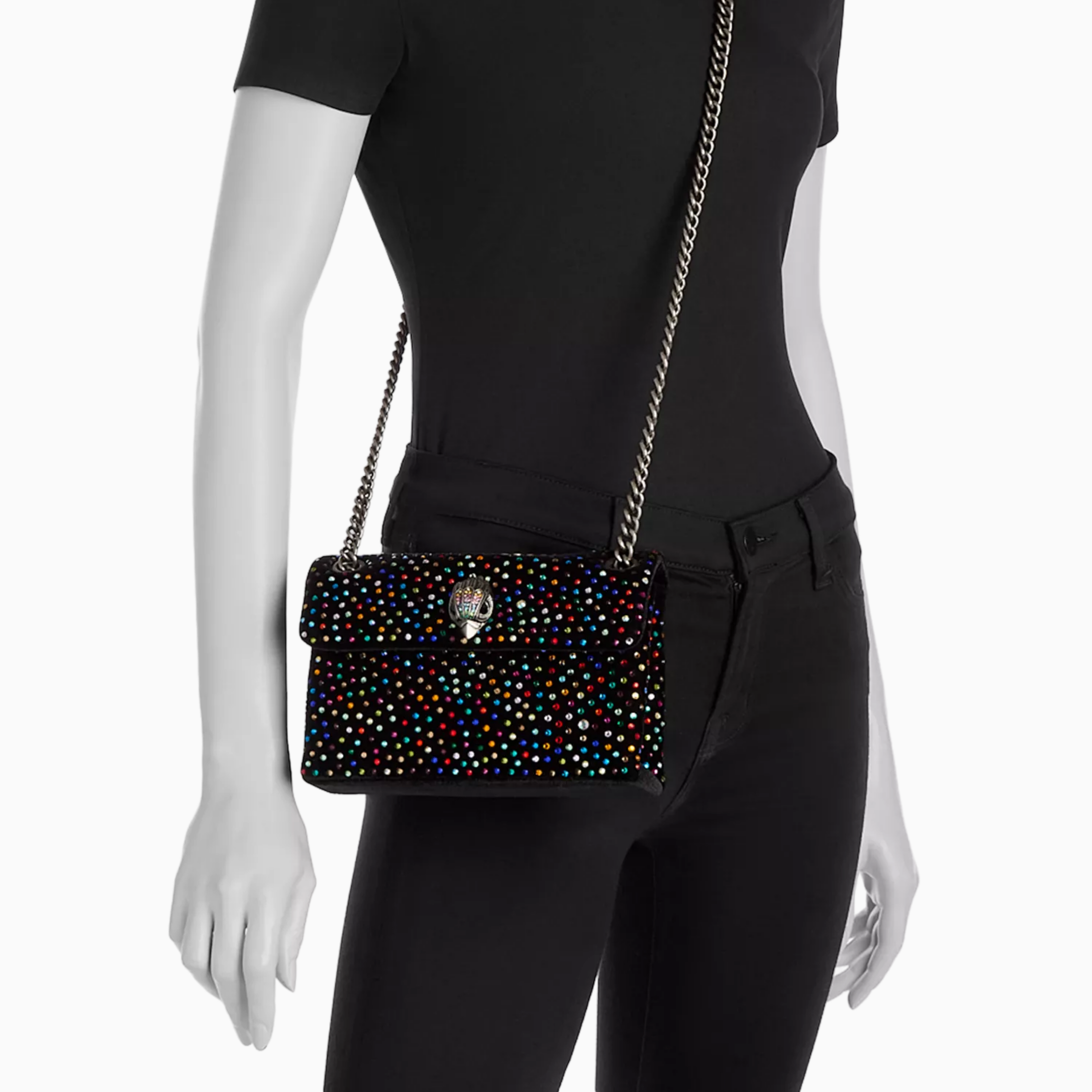 KURT GEIGER Mini Kensington Allover Crystal Embellishment Crossbody