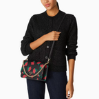 KATE SPADE Madison Rose Toss Printed Small Flap Crossbody Bag