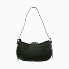 PERSAMAN NEW YORK Croc-Embossed Leather Shoulder Bag