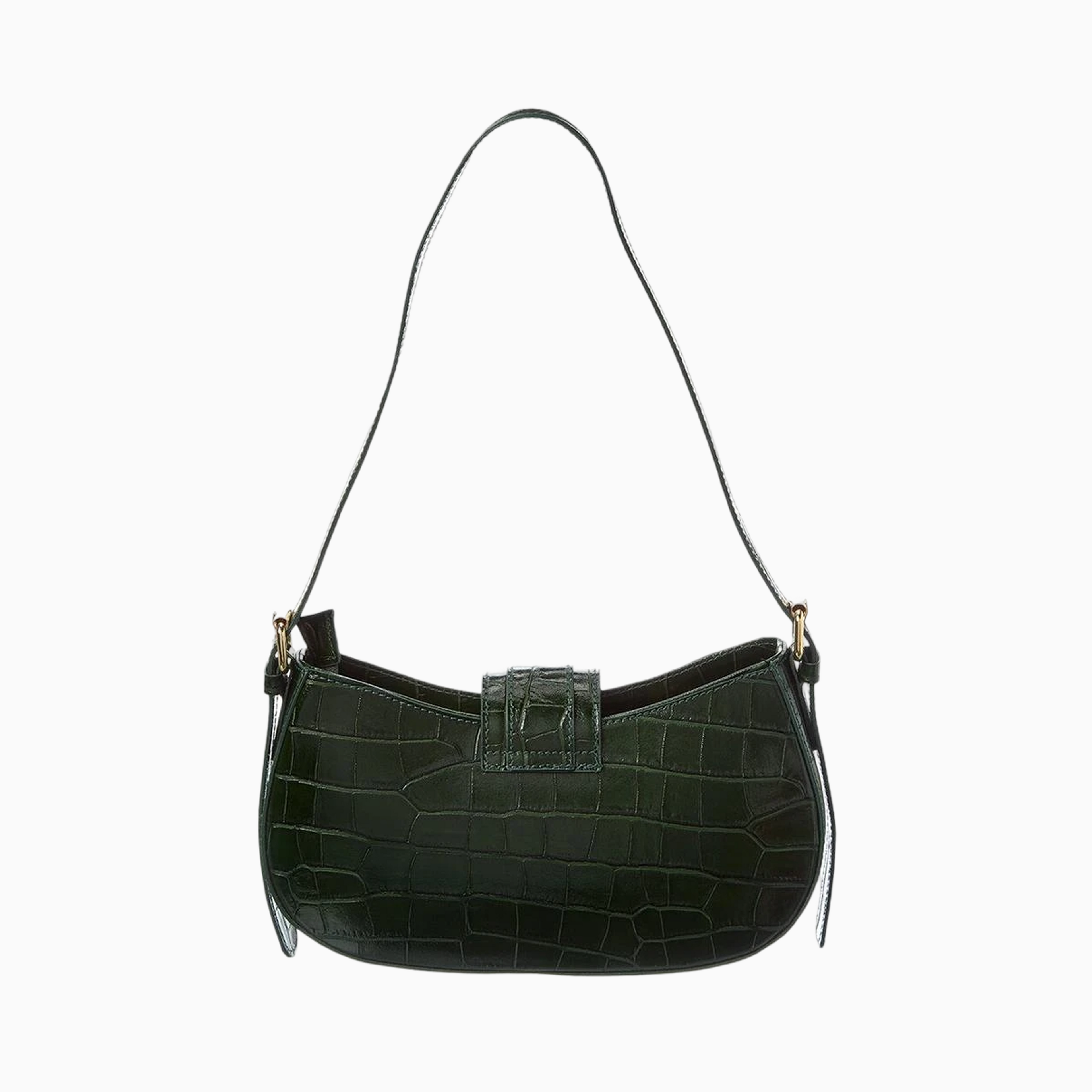 PERSAMAN NEW YORK Croc-Embossed Leather Shoulder Bag