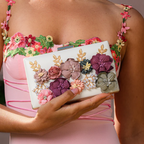 VERANO HILL Juliet Flower Clutch Bag