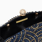 VERANO HILL Noire Radiance Clutch Bag with Chain