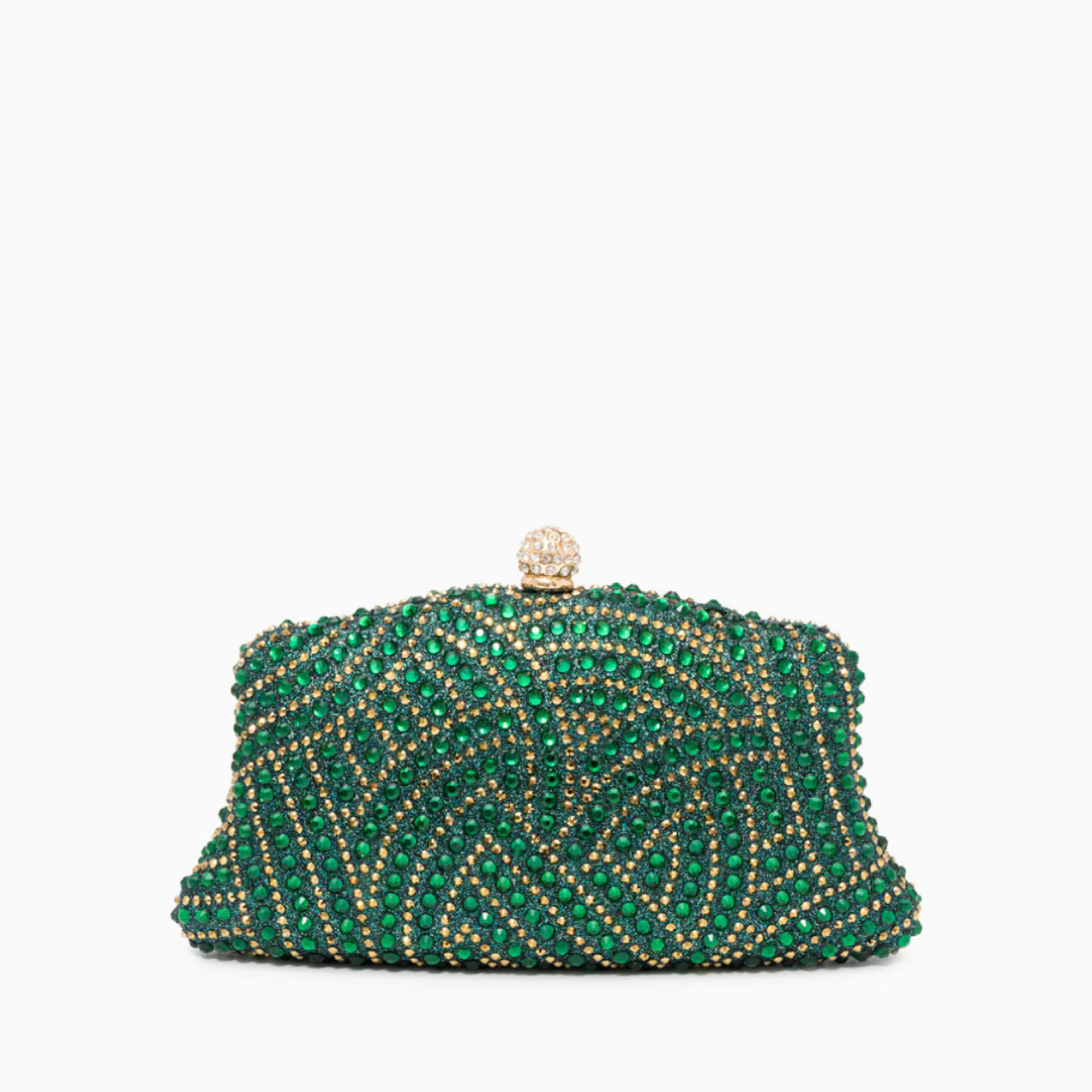 VERANO HILL Noire Radiance Clutch Bag with Chain