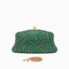 VERANO HILL Noire Radiance Clutch Bag with Chain