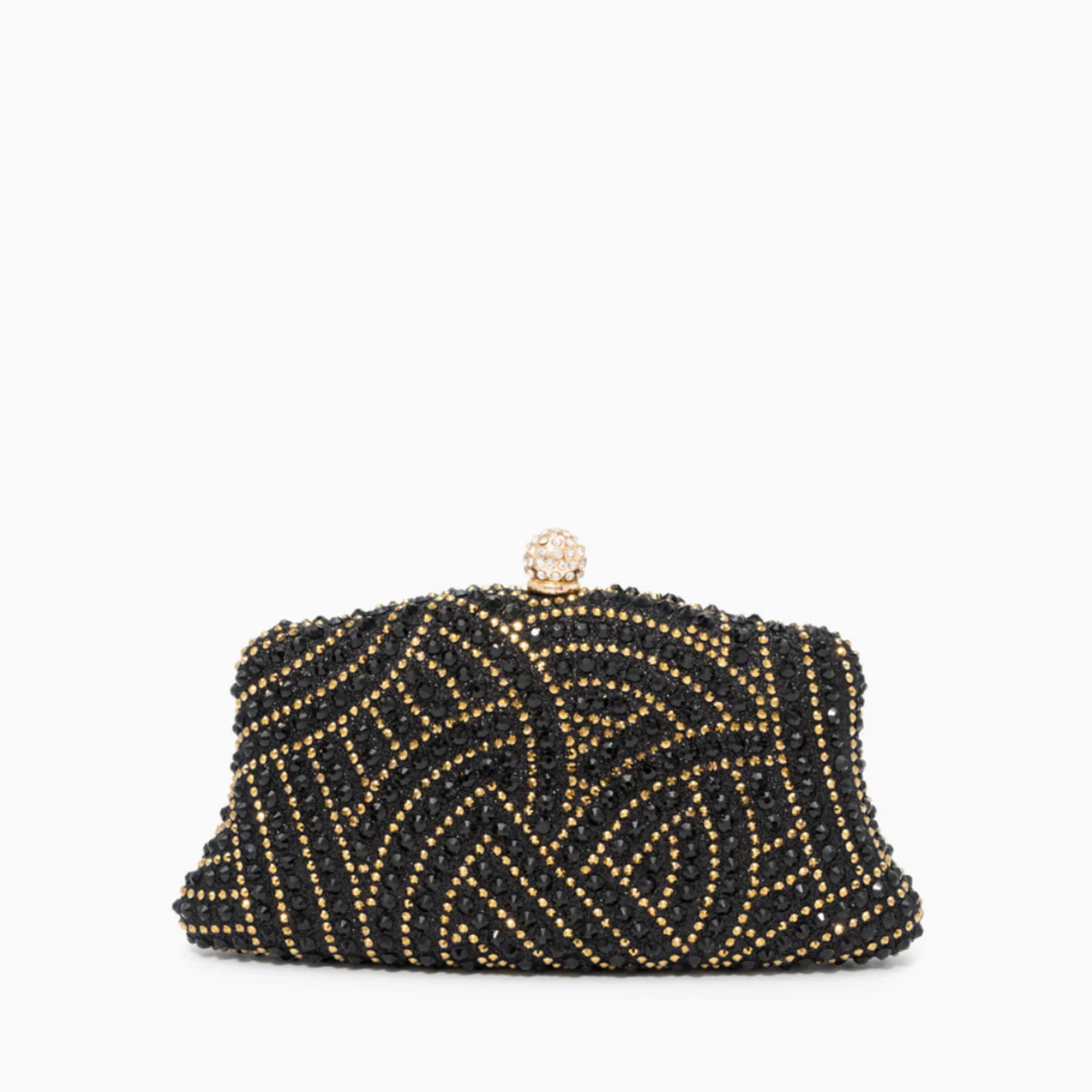 VERANO HILL Noire Radiance Clutch Bag with Chain