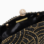 VERANO HILL Noire Radiance Clutch Bag with Chain